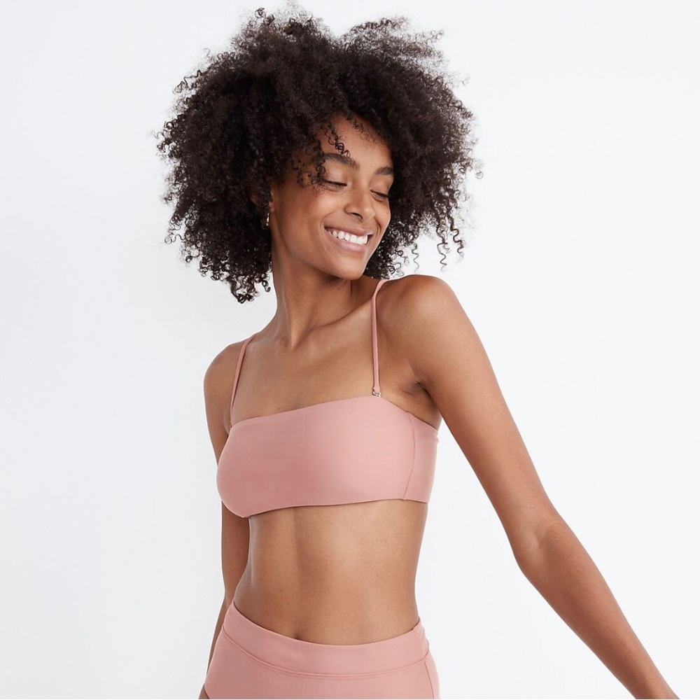 Madewell Second Wave Spaghetti-Strap Bandeau Bikini Top